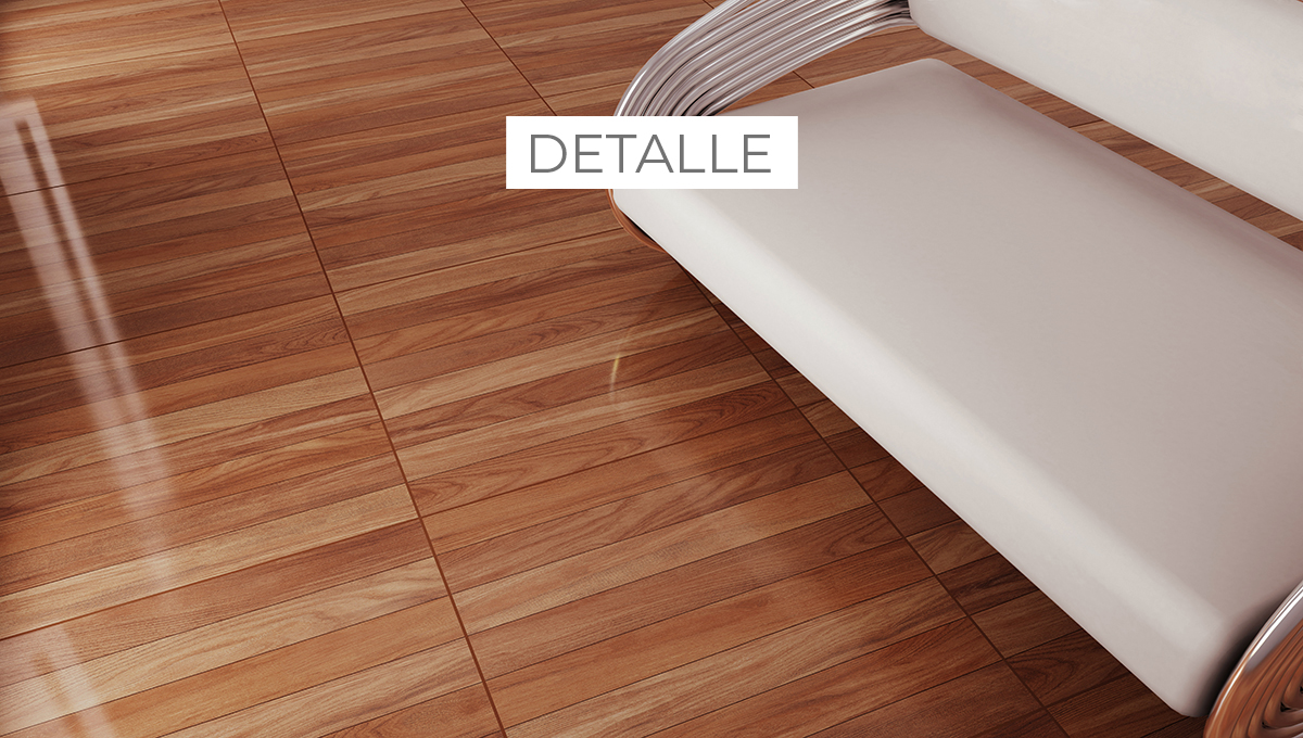 piso madera brillante caf&eacute;