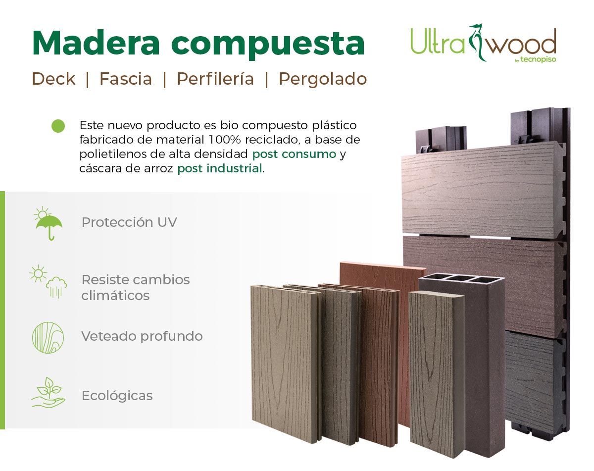 Madera compuesta ultrawood, wpc