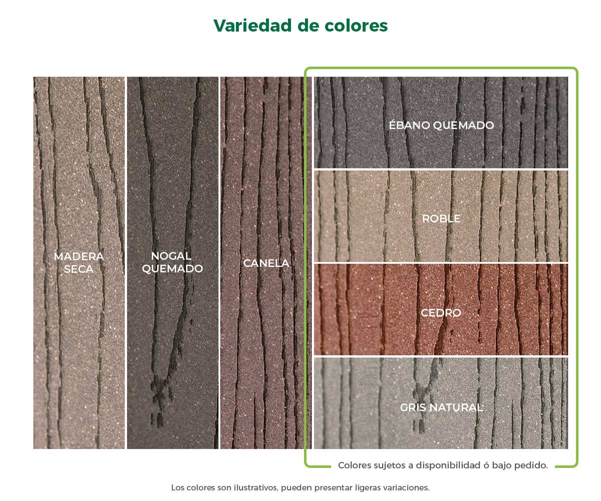 colores madera compuesta ultrawood